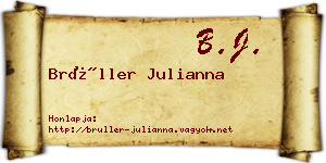 Brüller Julianna névjegykártya